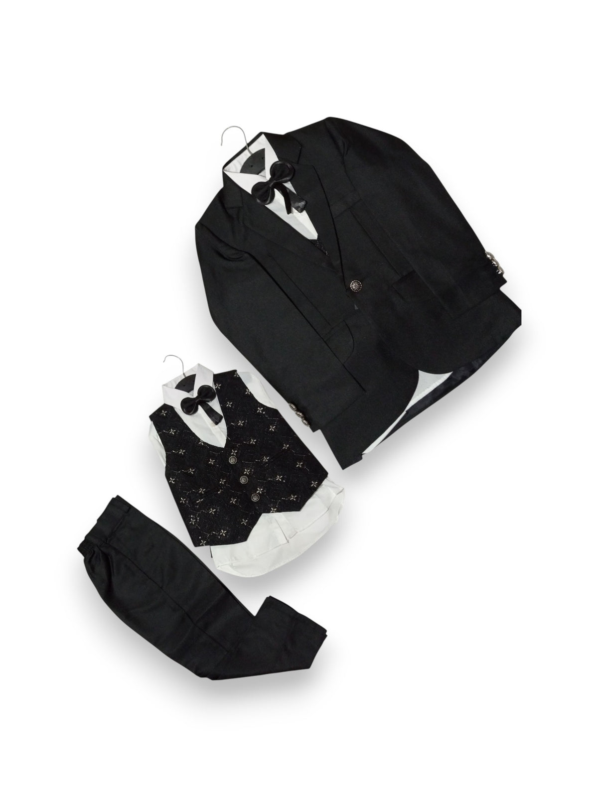 4 Pc Boys Coat Pant With Emboridery Waistcoat