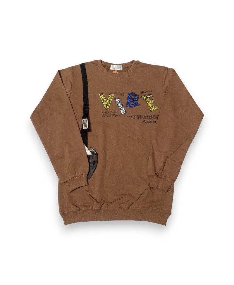 Full Sleeves Round Neck T Shirt With Rib