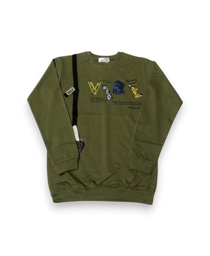 Full Sleeves Round Neck T Shirt With Rib