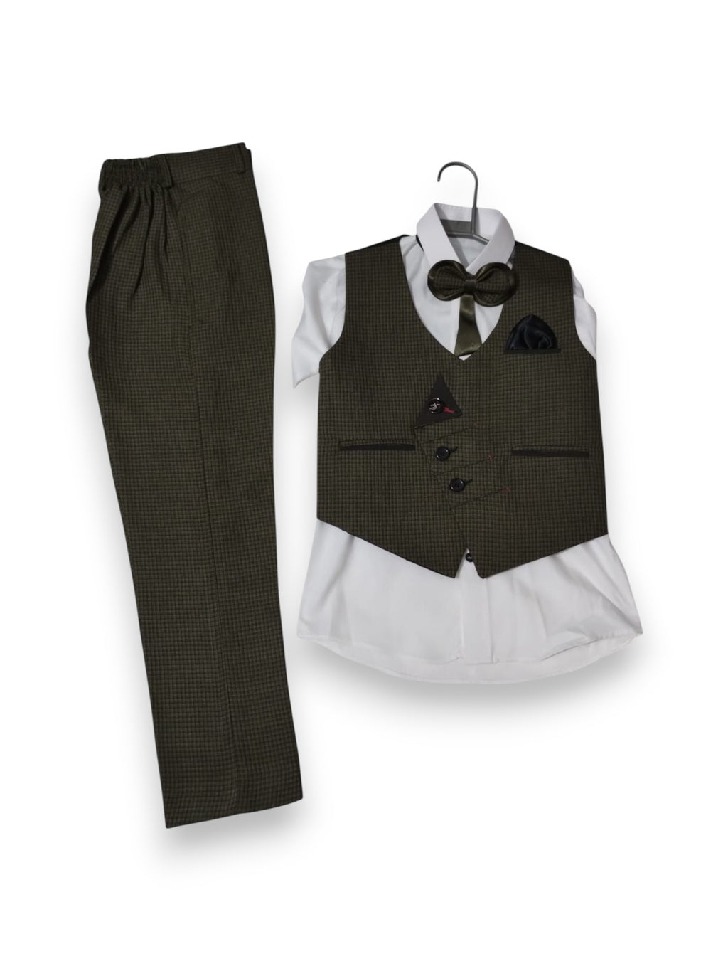 Boys Waist Coat Suit Self Fabric