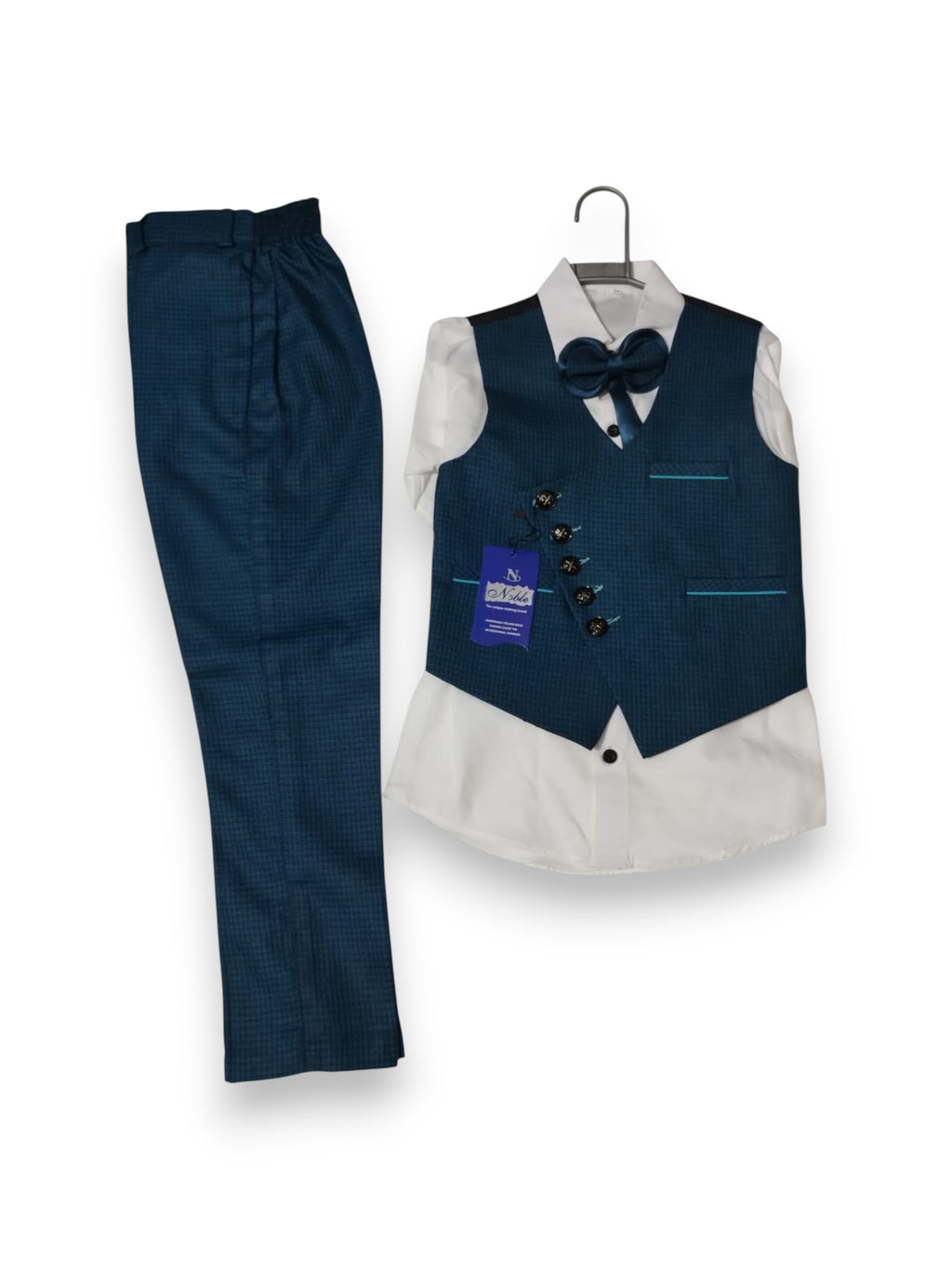 Boys Waist Coat Suit Self Fabric