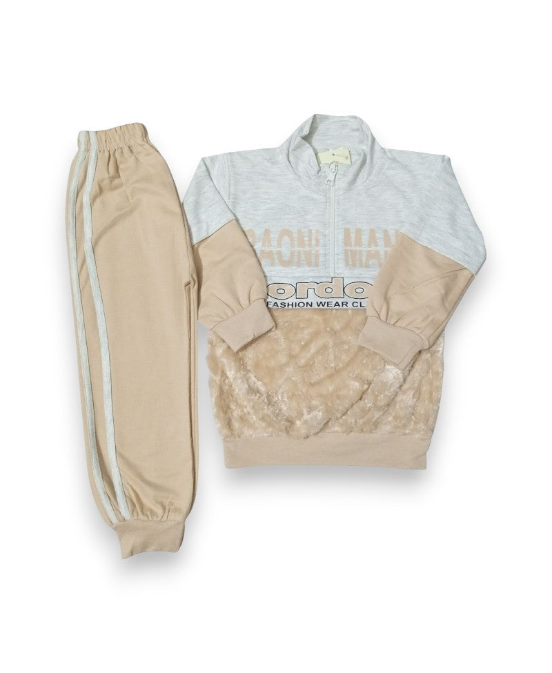 Girls Fur Suit Terry Stuff (5-8 Years)