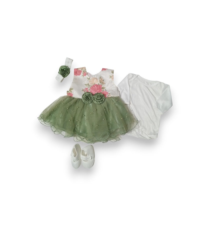 Zero Size Fancy Frock Set With Box Packing