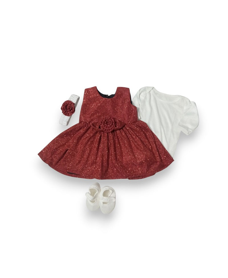 Zero Size Fancy Frock Set With Box Packing