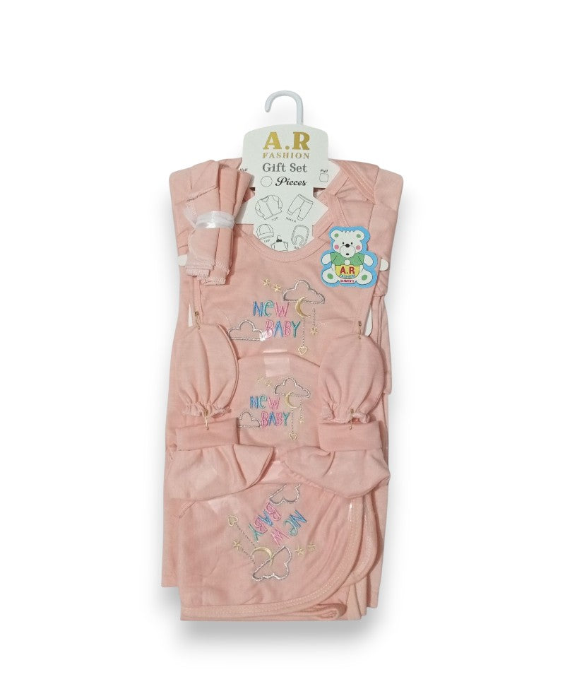 AJ Outfits 11 Pcs Newborn Starter Set – Soft Malai Fabric (All Season)