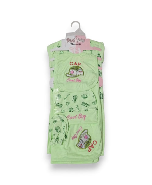 AJ Outfits 6 Pcs Newborn Starter Set – All Season Malai Fabric